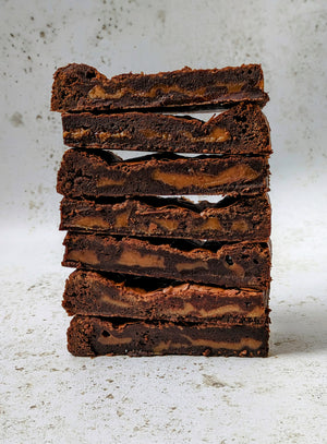 Salted Caramel Dark Chocolate Brownie - Low Gluten
