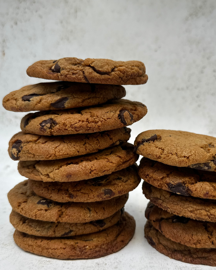 Tahini & Dark Chocolate Cookies (Vegan) (x12)