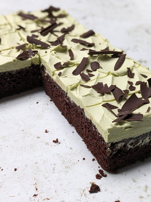 Chocolate, Avocado & Matcha Traybake - Vegan