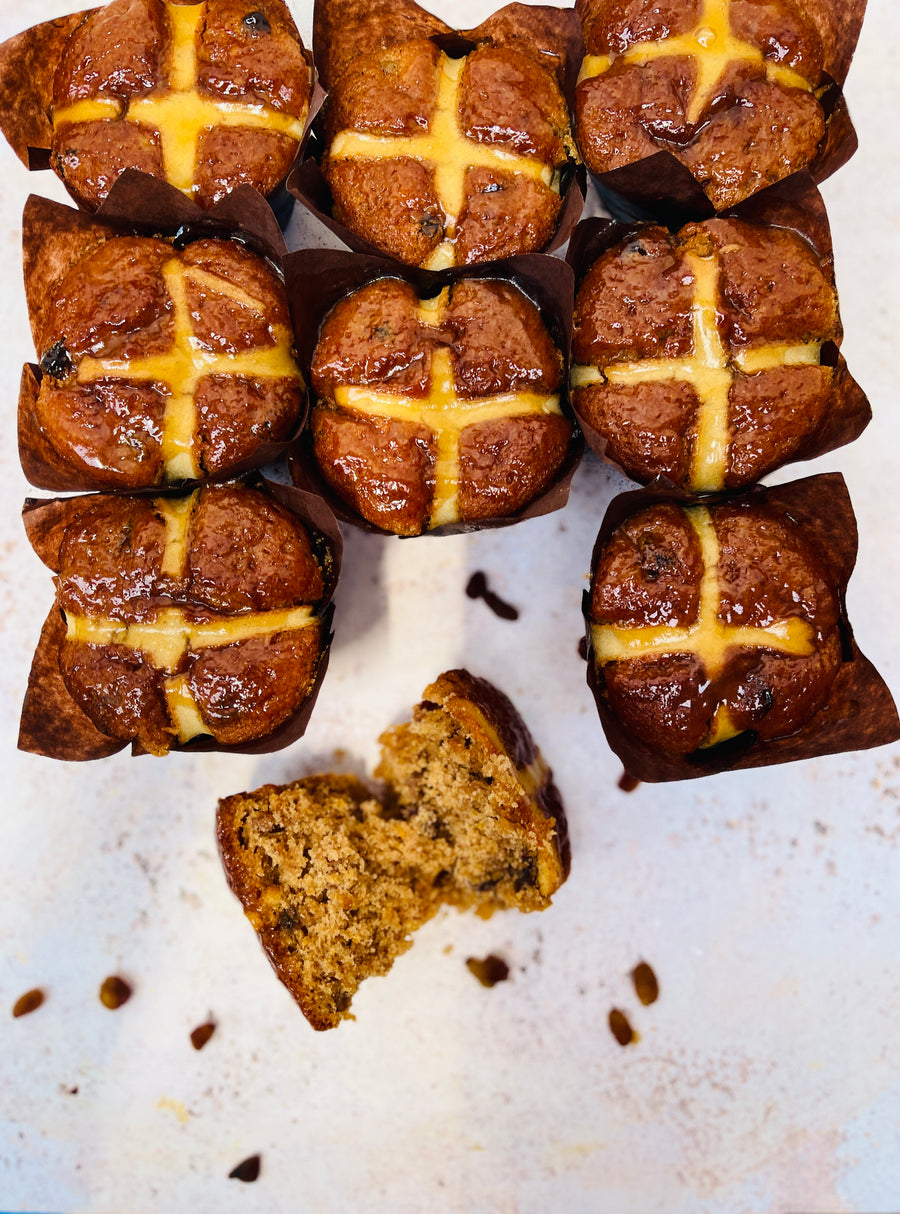 Hot Cross Muffins - Vegan