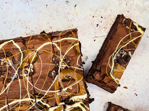 Salted Caramel Peanut Brownie - Low Gluten